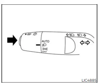 Nissan Murano High Beam Assist activation switch and headlight control