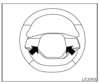 Nissan Murano steering wheel horn icon location