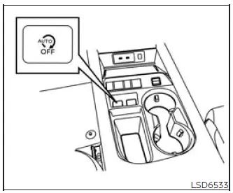 Idling Stop OFF switch used to temporarily disable automatic engine stopping