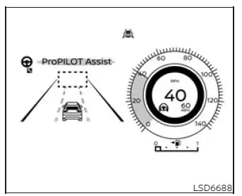 Nissan Murano ProPILOT Assist 2.1 ICC display with no vehicle detected ahead