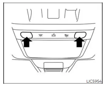 Nissan Murano front map lights touch control area