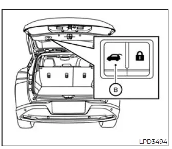 Power liftgate close switch used to program the garage mode opening height