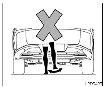 Incorrect side-to-side foot movement for Motion-Activated Liftgate operation