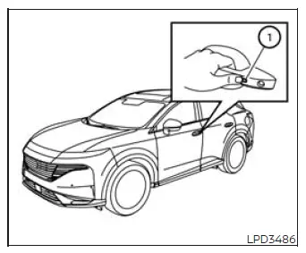 Driver door handle request switch for unlocking the Nissan Murano
