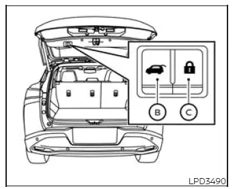Nissan Murano liftgate close and lock switches