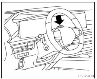 Location of the Nissan Murano driver monitoring camera on the steering column