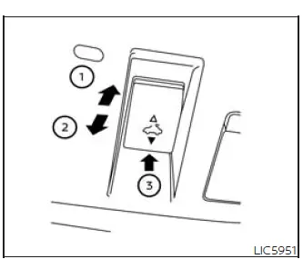 Nissan Murano power moonroof switch with open close and tilt controls