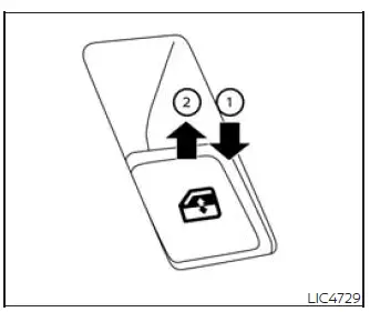Rear passenger power window switch for opening and closing the window