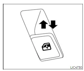 Nissan Murano automatic power window switch detent operation