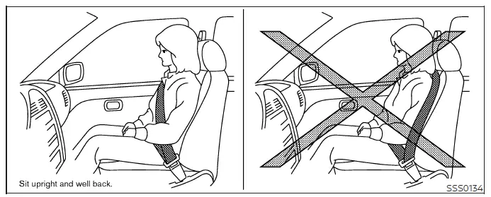 Seat belt warning illustration for driver passengers and child restraints