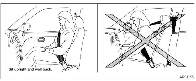 Nissan Murano correct driver seating position away from steering wheel air bag