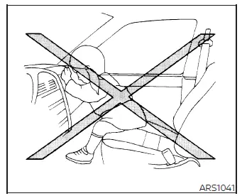 Unsafe front passenger seating position near the instrument panel air bag