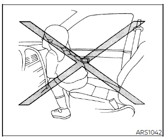 Examples of unsafe child riding positions near windows and air bags