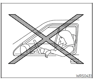 Nissan Murano side-impact air bag and curtain air bag seating position warning
