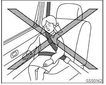 Supplemental restraint system illustration showing unsafe passenger posture near side air bag areas