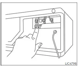 Garage door opener motor Learn or Set button example for HomeLink programming