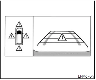 Nissan Murano Intelligent Around View Monitor temporary system warning icon