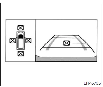 Nissan Murano camera display showing the temporary electronic interference icon