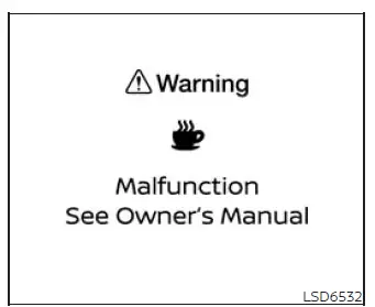 Nissan Murano vehicle information display showing an Intelligent Driver Alertness system warning message