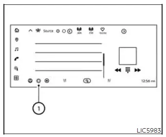 Nissan Murano touch-screen display showing vehicle settings menu