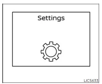 Settings menu screen for vehicle information display options