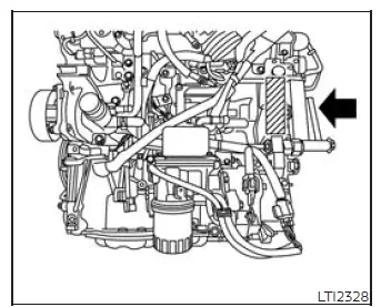 Engine serial number stamped on the Nissan Murano engine