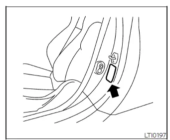 Nissan Murano Tire and Loading Information label location