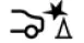 Rear Automatic Braking activation indicator flashing red and white