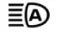 Green High Beam Assist symbol on the dashboard display