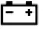 Charge warning light symbol indicating a possible charging system problem