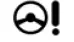 Red electric power steering warning light symbol in the instrument panel