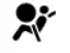 Supplemental air bag warning light symbol for SRS and pretensioner system status