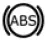 Alternative yellow ABS warning light symbol for the anti-lock braking system