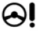 Yellow electric power steering warning light symbol in the instrument panel