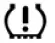 Low tire pressure warning light symbol for the Tire Pressure Monitoring System